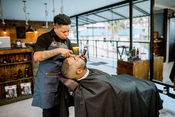 Traditional hot towel shave